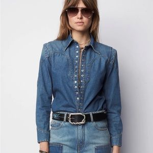 NWT Zadig & Volitaire Thelmus Button Up Shirt